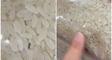 Pirinç paketini açınca şoke oldu!