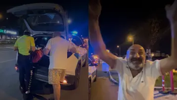 Ehliyetsiz ve alkollü yakalandı. "Bomba gibiyim"