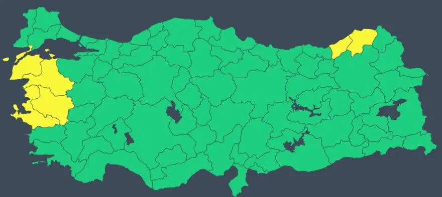 6 İL İÇİN SARI KOD 1