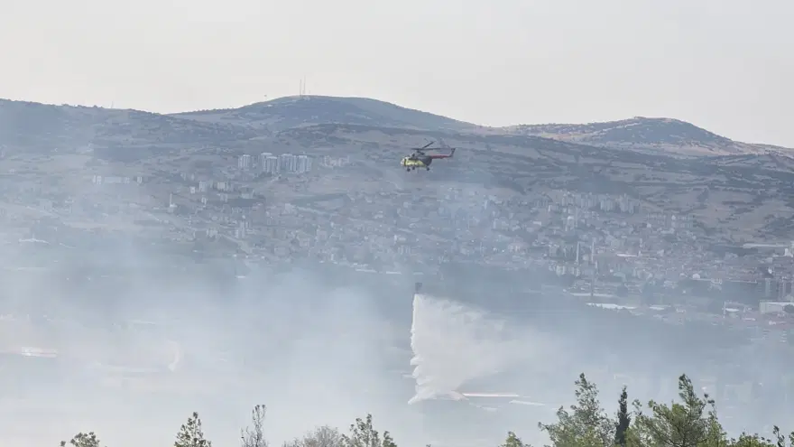 Manisa'da orman yangını. Havadan ve karadan müdahale ediliyor 3