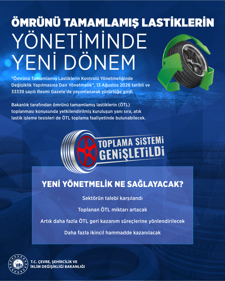 Ömrünü tamamlamış lastikler geri dönüşüme kazandırılıyor