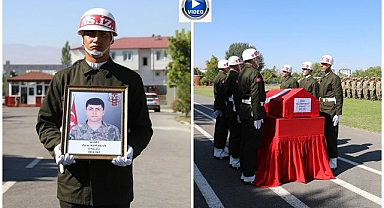 Askeri araç kazasında şehit düşen Koparan, dualarla uğurlandı