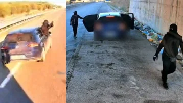 Türk tırına film gibi soygun. Maskeli adamlar önünü kesti, jammer bile kullandılar