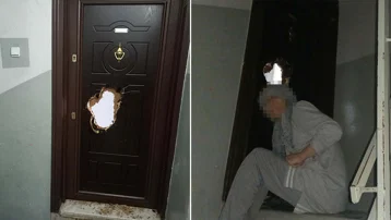 Komşusunun kapısını matkapla kırdı