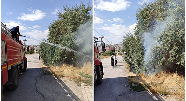 Bahçede yangın paniği!