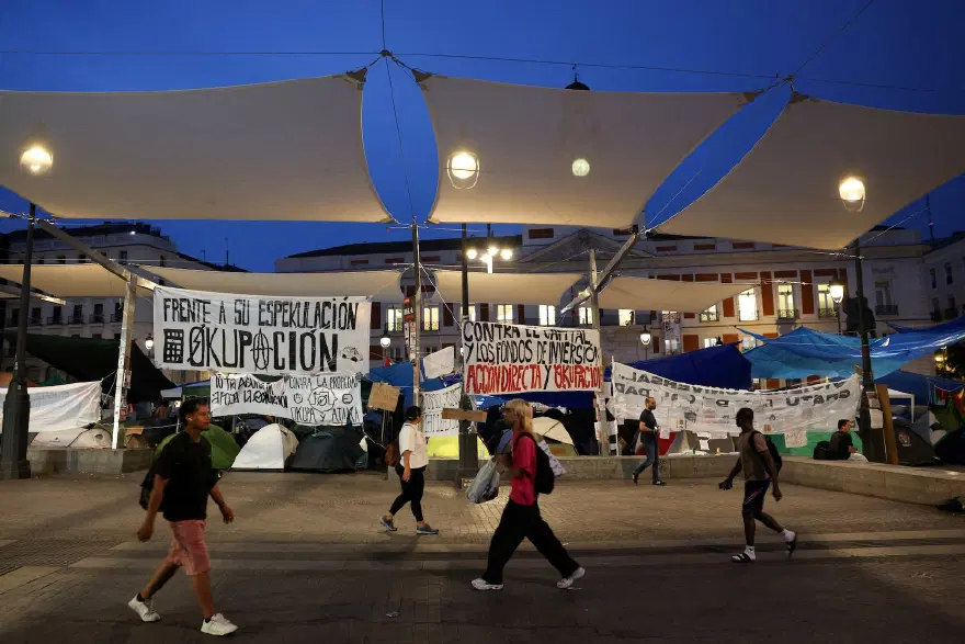 İspanya'da konut krizi tırmanıyor. Madrid'de meydanlar çadırlarla doldu 1