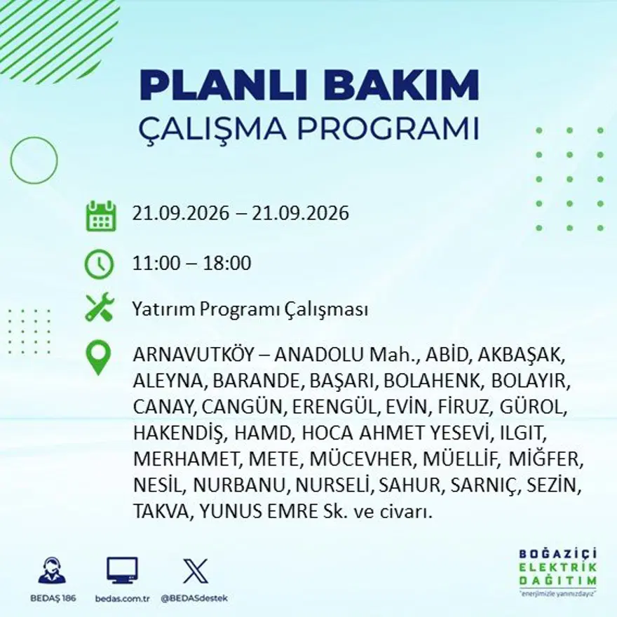 İstanbul'un 17 ilçesinde elektrik kesintisi. Bu gece başlıyor, bazı ilçelerde saatler sürecek 4