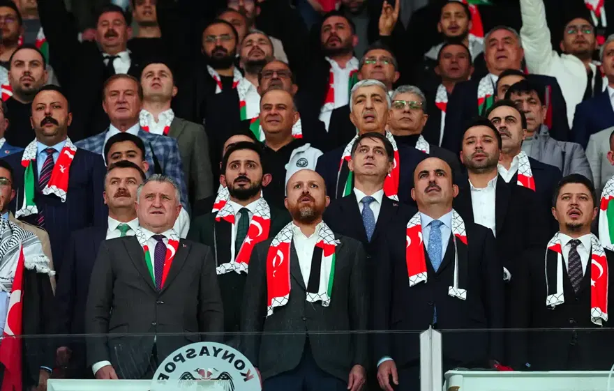 Konya'da Filistin için oynadılar. Dünyaya en anlamlı mesajı skorboarddan verdiler 4