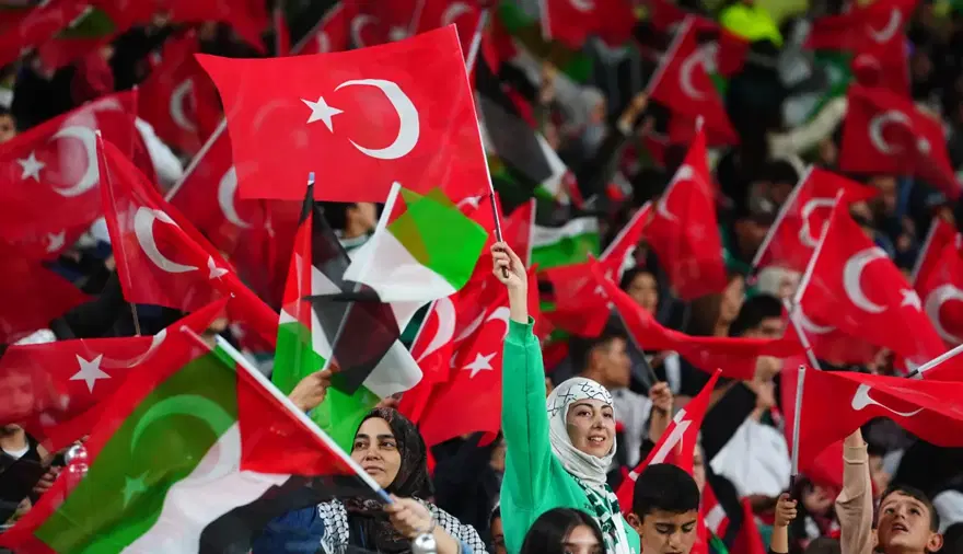 Konya'da Filistin için oynadılar. Dünyaya en anlamlı mesajı skorboarddan verdiler 3