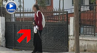 Elinde pompalı tüfekle okula gelen öğrenci böyle görüntülendi