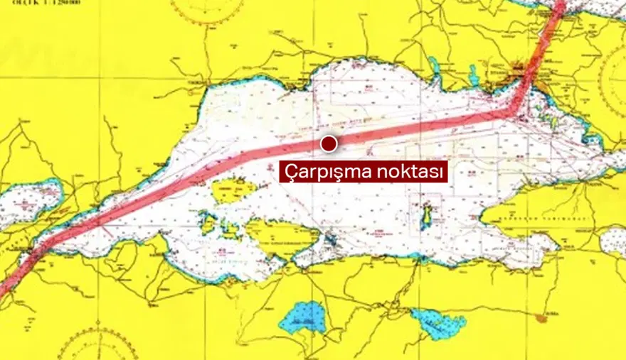 Marmara'da iki gemi nasıl çarpıştı? İşte dakika dakika kaza anı 4