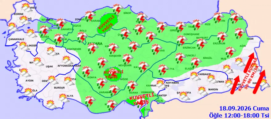 KUVVETLİ YAĞIŞA DİKKAT! 1