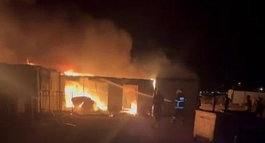 İşçilerin kaldığı konteynerlerde korkutan yangın