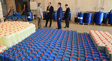 Bu lise günlük 10 ton temizlik malzemesi üretiyor