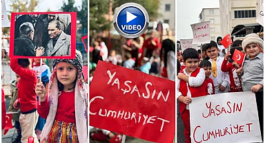 Minik yüreklerin Cumhuriyet coşkusu sokaklara taştı