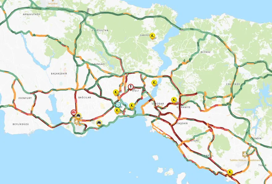TRAFİK DURMA NOKTASINA GELDİ 2