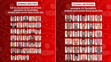 Uluslararası ve ulusal düzeyde aranan 63 suçlu Türkiye'ye iade edildi