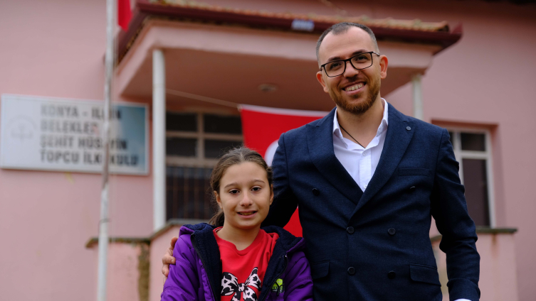 Tek öğrencisi olan okulda Cumhuriyet Bayramı törenle kutlandı